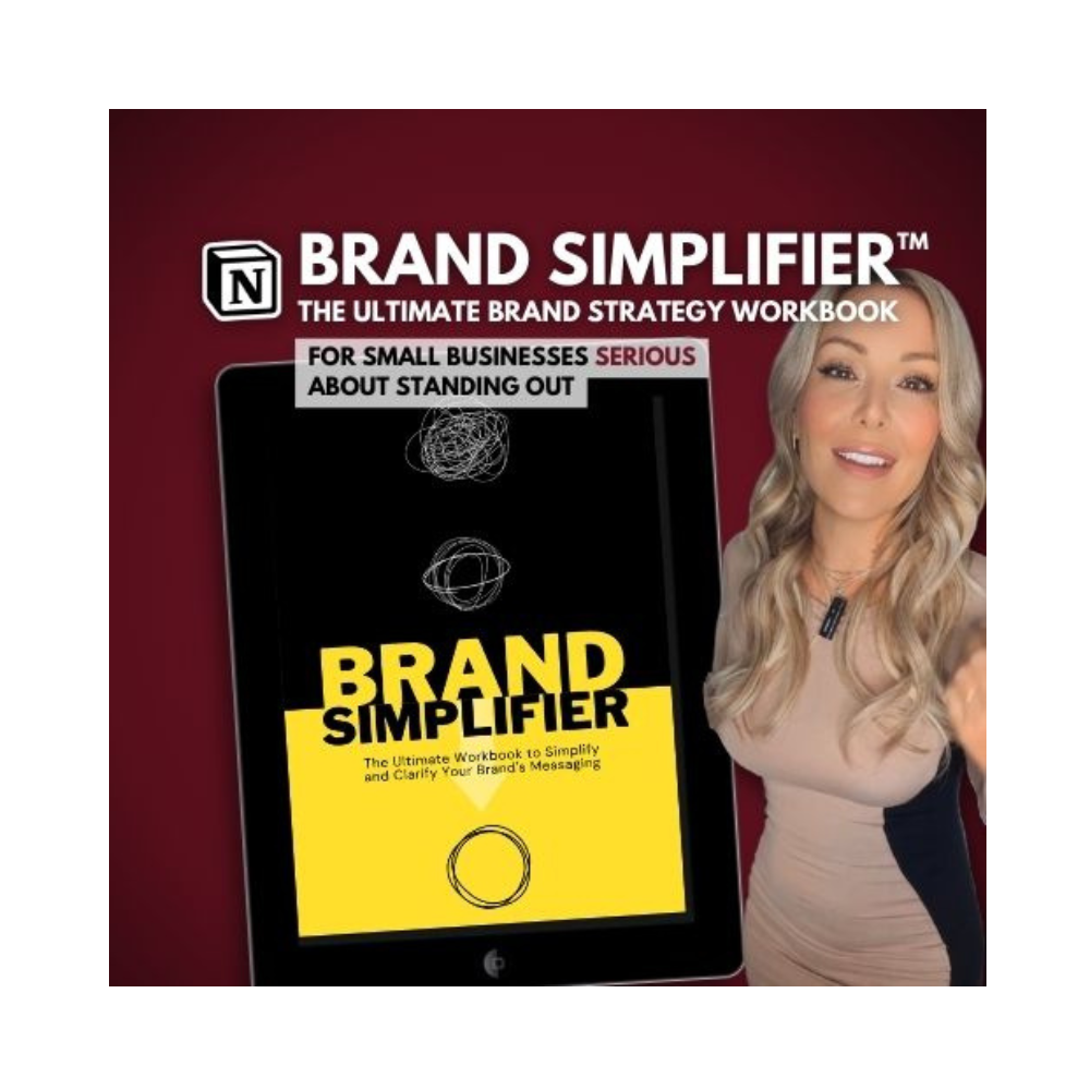 brand strategy workbook for small business in an ipad with lara mcculloch on the right
