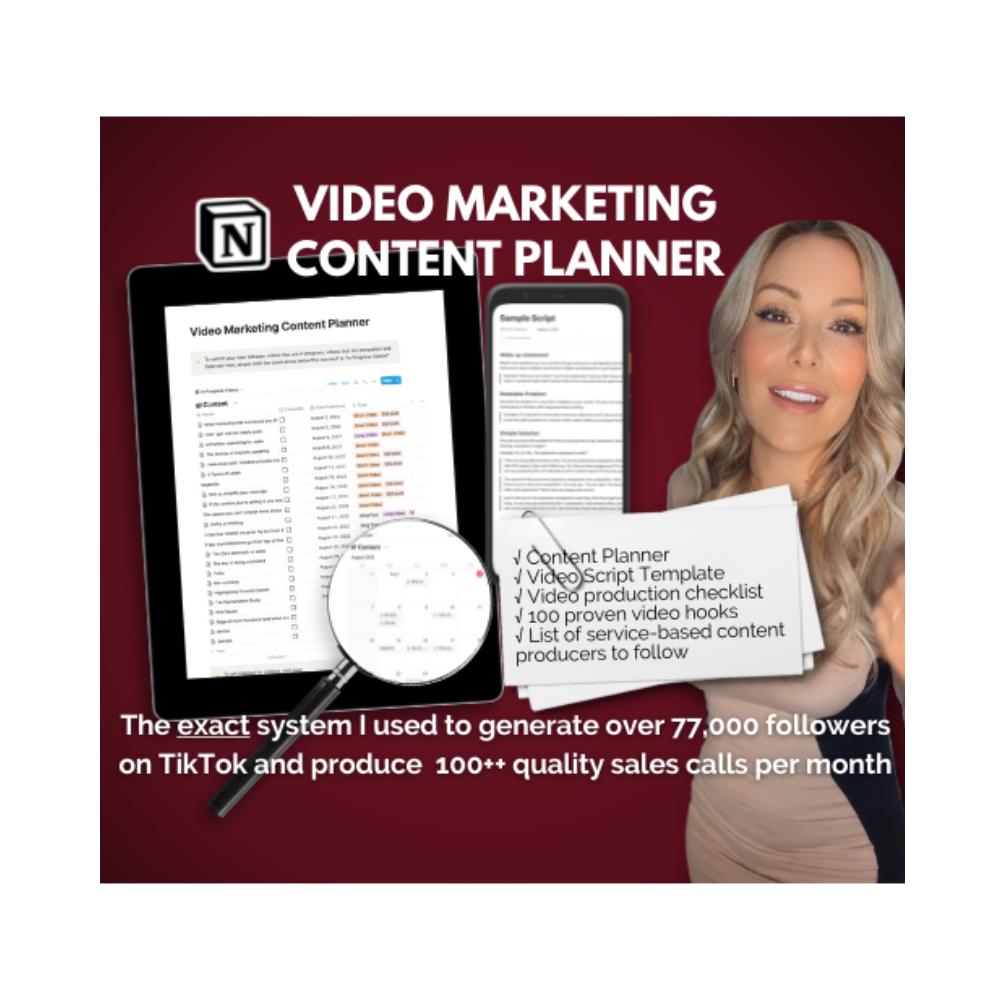 Notion template: Video Marketing Content Planner bundle